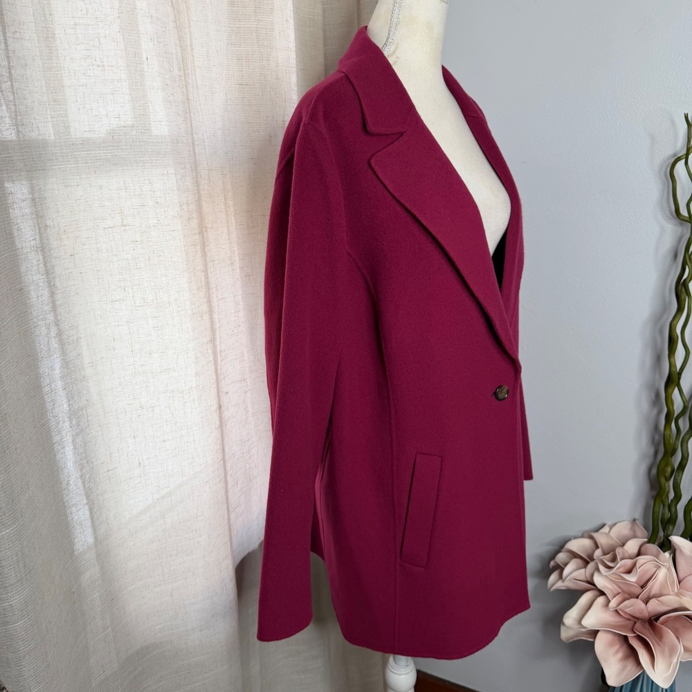 Talbots Double Faced Wool Coat Jacket Single Butt… - image 2